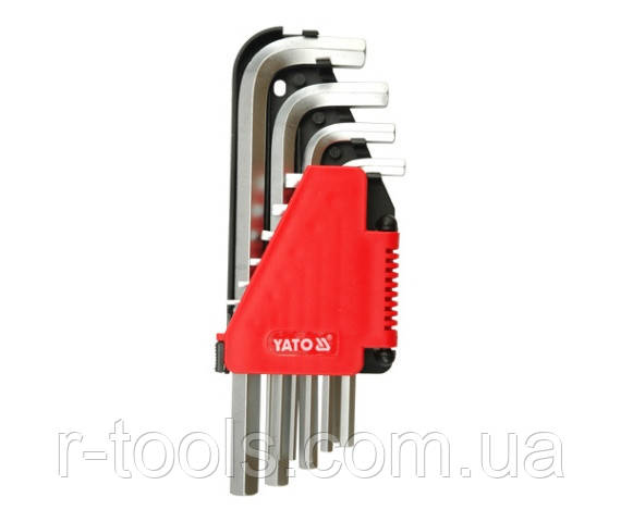 Набір шестигранних ключів із 10 штук Г-подібних м2-12мм Yato YT-0508