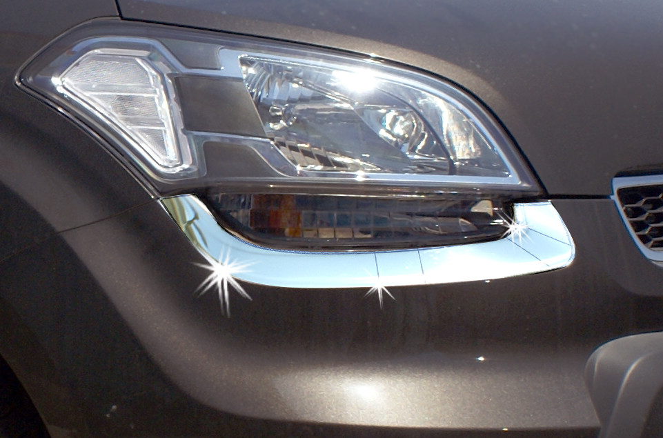Купить Накладка на фары (2 шт, нерж) - Kia Soul I 2008-2013 гг., цена ...