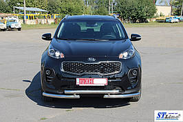 Передня захист ST009 (нерж) - Kia Sportage 2015+ рр.