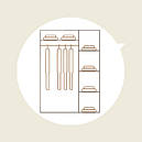 Шафа тридверна в спальню, вітальню з натурального дерева ШФ-16 Скіф, фото 2