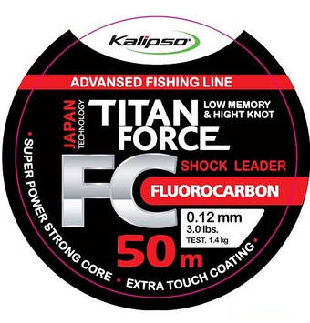 Флюорокарбон Kalipso Titan Force FC Leader 50м 0.28мм 6.1кг Japan