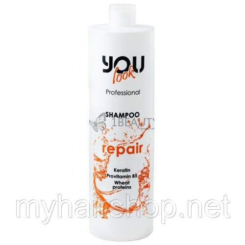 Шампунь для сухого та освітленого волосся YOU LOOK Professional Repair Shampoo 1000 мл