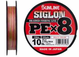 Шнур Sunline Siglon PE х8 150m (мульти.) #0.6/0.132mm 10lb/4.5kg