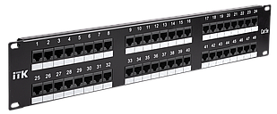 ITK 2U патч-панель кат.5Е UTP, 48 портів (Dual)