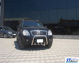 Кенгурятник QT006 (нерж) - SsangYong Rexton II 2008+ і 2013+ рр.