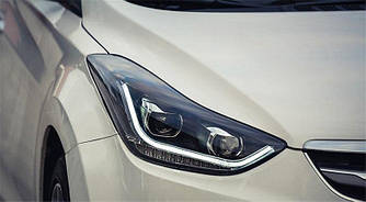 Передні фари Hyundai Elantra MD тюнінг Led оптика (лінза під ксенон)