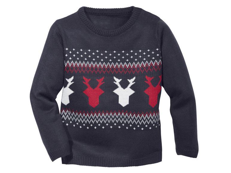 Синій светр новорічний Lupilu 86/92, 98/104, 110/116см, фото 1