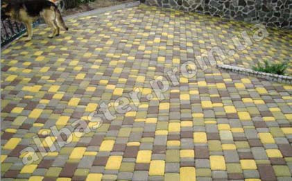 Плитка тротуарна "Старе місто" завод "Золотий мандарин", товщина 60 мм, жовтий.