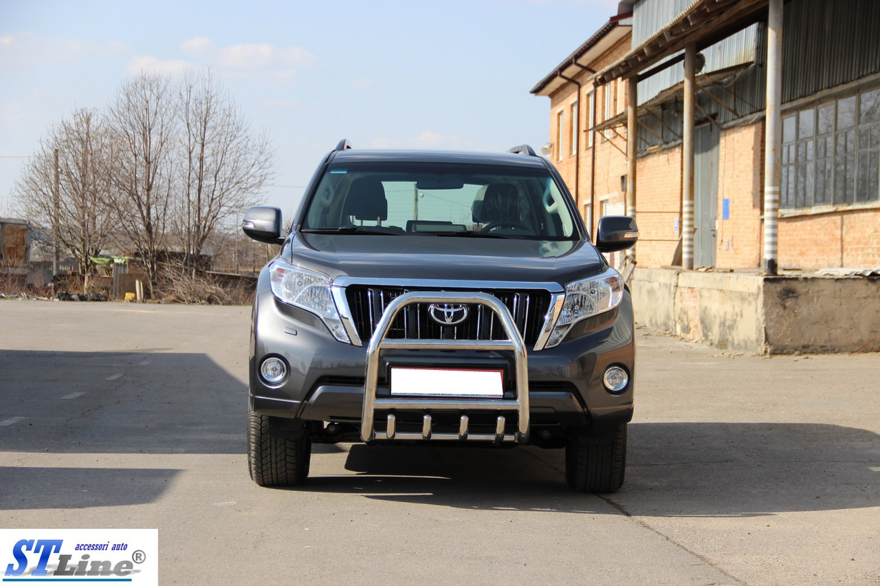 Кенгурятник QT007 (нерж) - Toyota LC 150 Prado