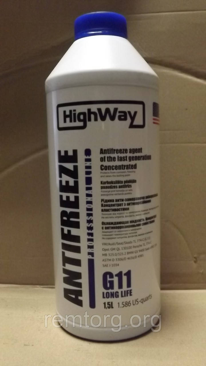 Антифриз G11 "HighWay" концентрат 1,5 л.