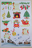 Фетр з новорічним, зимовим принтом малюнком "Новорічний декор" ПНГ10, фото 2