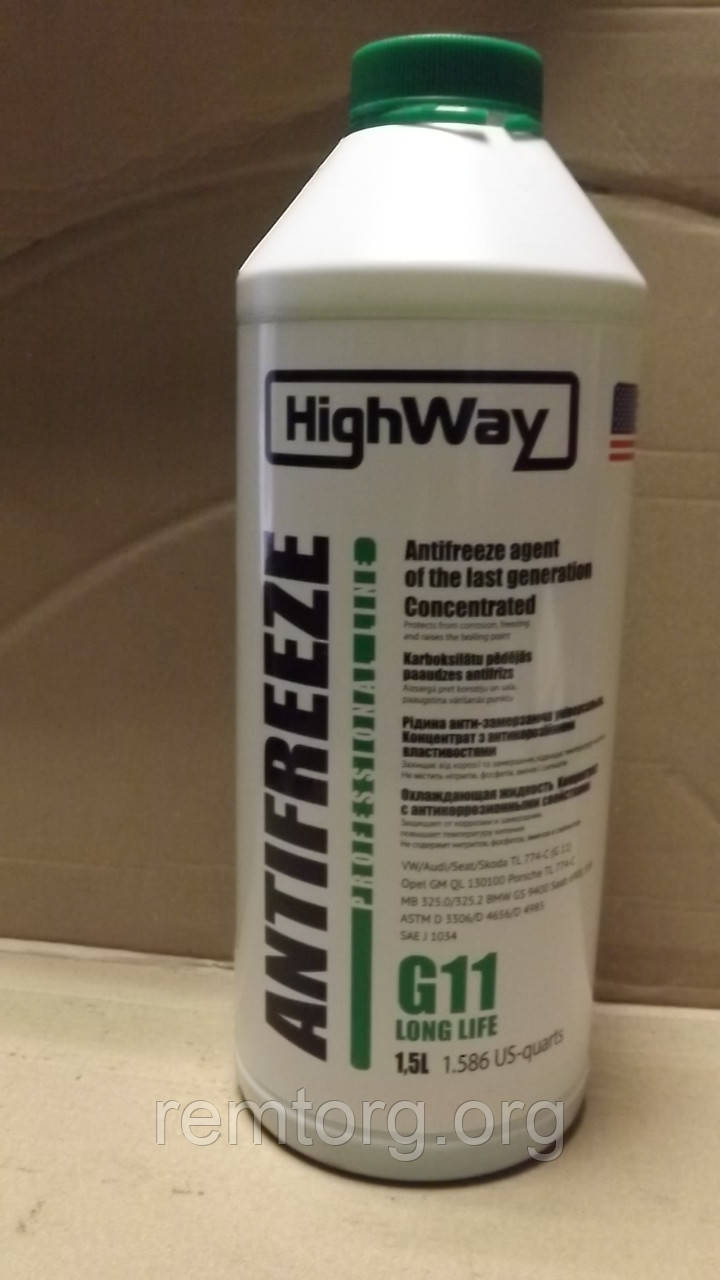 Антифриз G11 "HighWay" 1,5л
