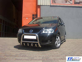 Кенгурятник QT006 (нерж) - Volkswagen Touran 2003-2010 рр.