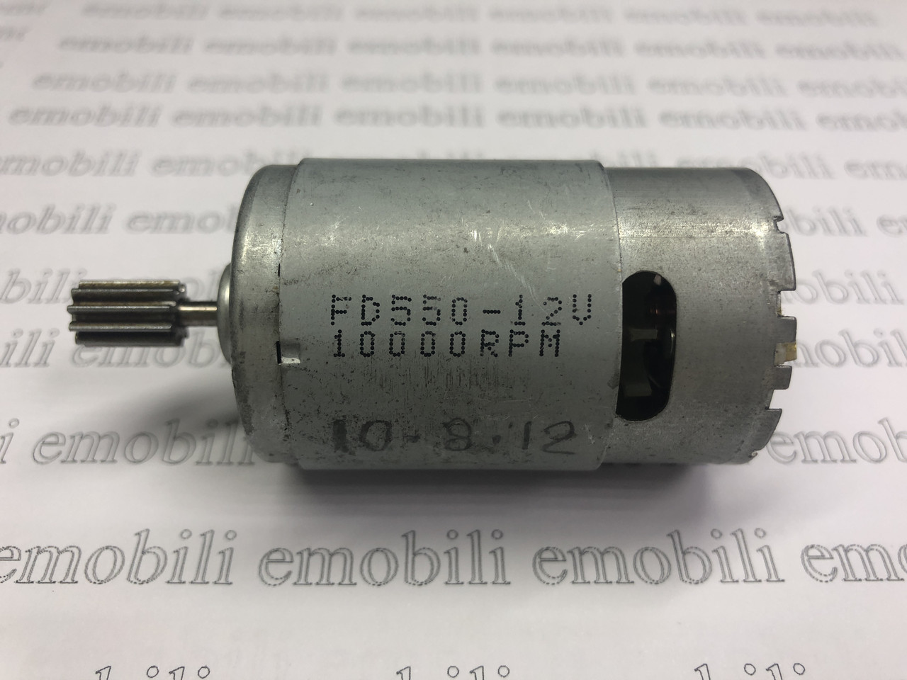 Мотор 12V, 37 мм, 10 зубів для дитячого електромобіля, фото 1