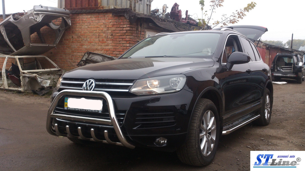 Кенгурятник WT003 (нерж) - Volkswagen Touareg 2010+/2015+ рр.