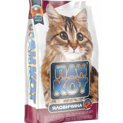 Пан-Кіт ЯЛОВИЧИНА Сухий корм для дорослих кішок 10 кг.