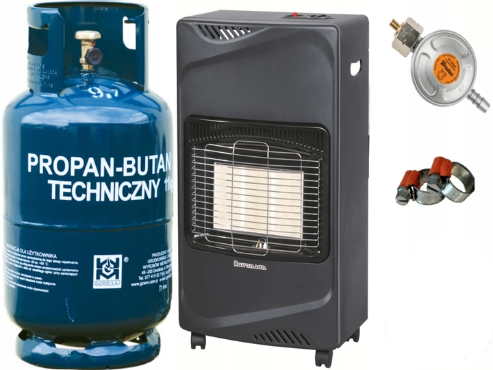 Газовий нагрівач RAVANSON LD-168N + газовий балон ПРОПАН-БУТАН 11 кг, фото 1