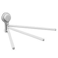 Вішалка для рушників на 3 спиці на вакуумному присоску 14х6.6 см Bathlux (30146)