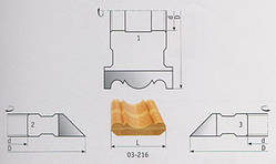 Комплект фрез для виготовлення плінтусу 2