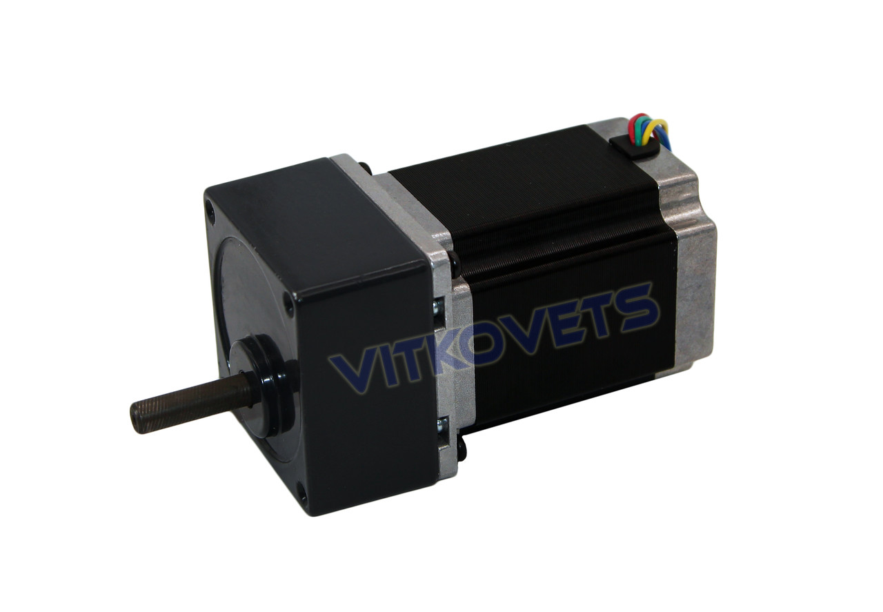 Кроковий двигун c циліндричним редуктором 23HS8430G105 NEMA23 (коефіцієнт редукції 1:5)