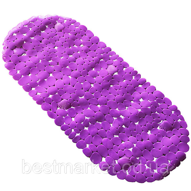 Килимок у ванну кімнату антиковзний гумовий 69х35 см Bathlux Flor de clasico (40030)