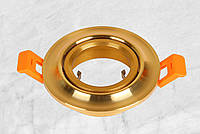 Золотой точечный врезной 9см круглый металлический светильник (47-2295 GD)