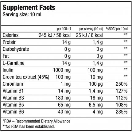 Карнітин MST Nutrition L-Carnitine Zero 100,000 1000 ml, фото 2