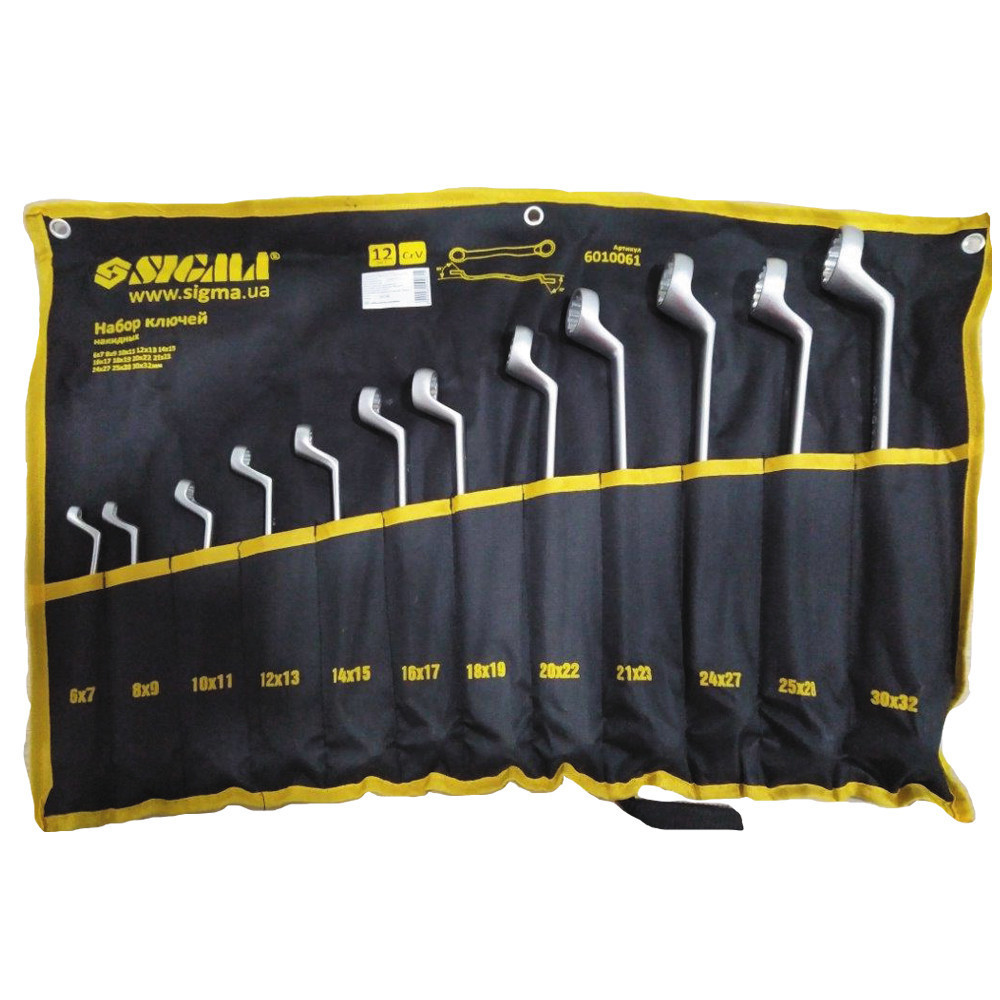 Набір ключів накидних 12шт. CrV (Sigma), фото 1