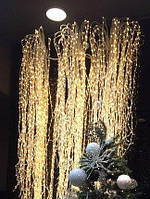 Гірлянда "Кінський хвіст" пучок 28 ниток по 2.5 м, 700 міні - LED (колір - теплий білий), блимає кожна лампа 3