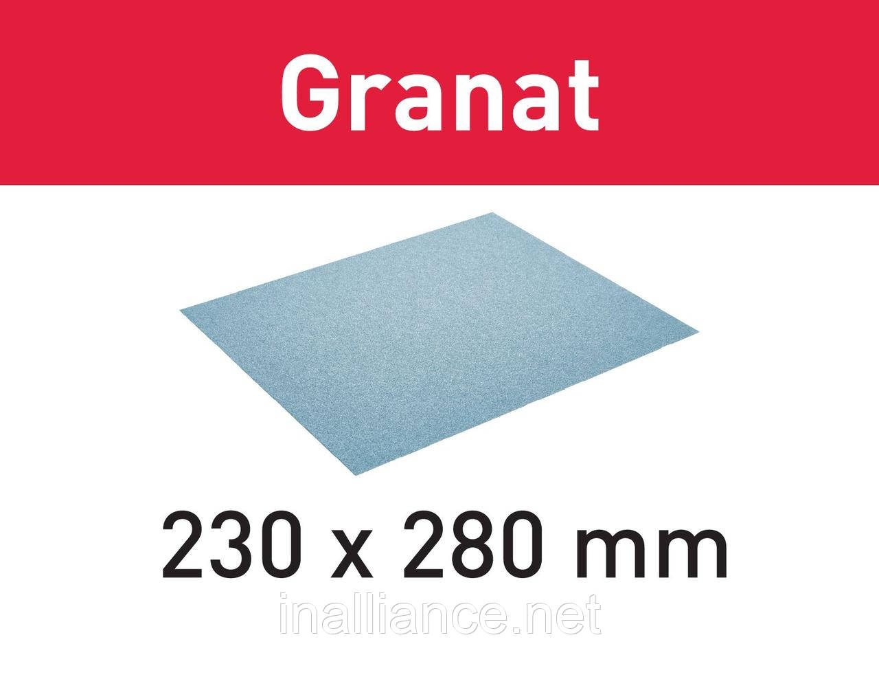 Папір шліфувальний 230 x 280 мм P40 GR/10 Granat Festool 201256