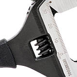 Ключ розвідний 150мм, обгумована рукоятка, розлучення губок 34мм, Cr-V INTERTOOL XT-0040, фото 6