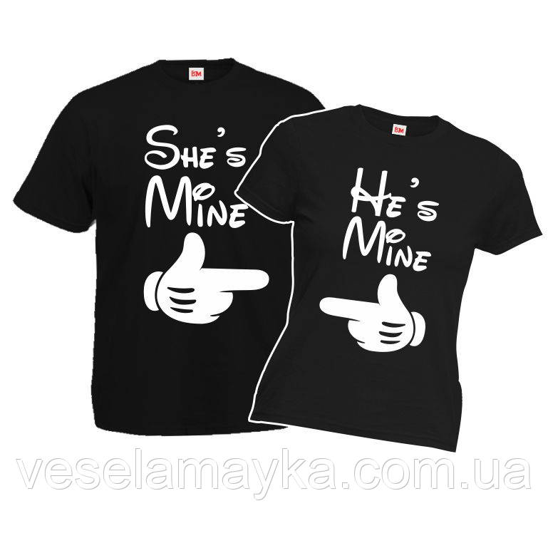 Парна футболка "She's mine". He's mine", фото 1