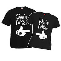 Парная футболка ""She's mine. He's mine"