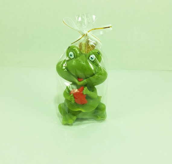 Свічка Жаба з серцем / Свічка Жаба з серцем 7x5x4 см, фото 1