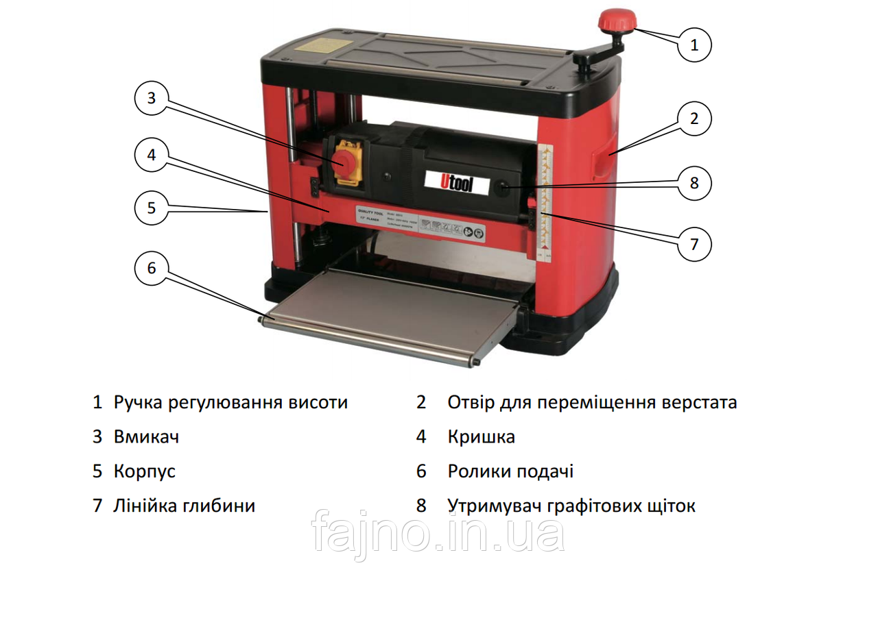 Рейсмусовый станок Utool UTP-13 - фото 2 - id-p69134460