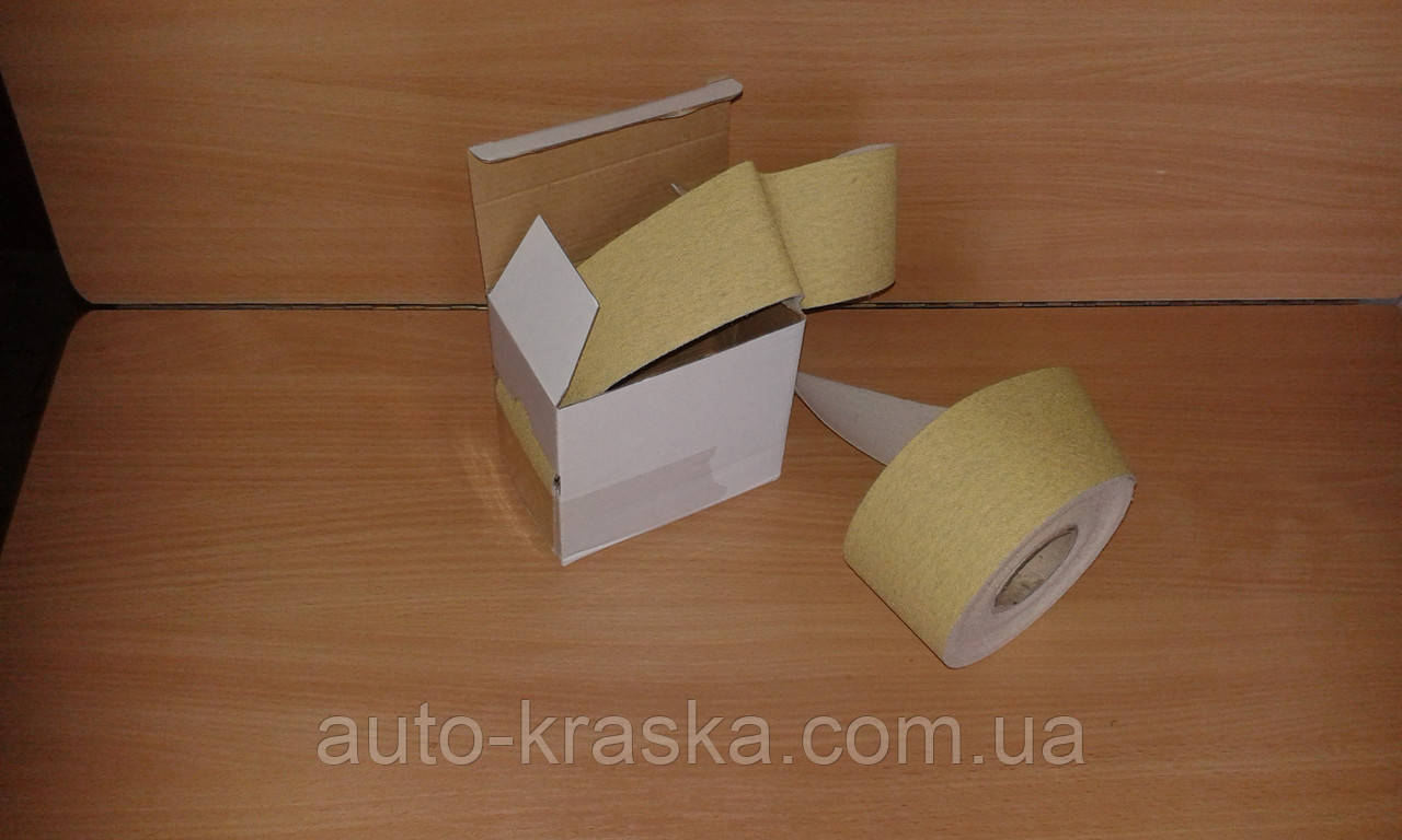 Папір абразивний у рулоні 70 мм*10 м велкро-кріплення Р80,100,120., фото 1