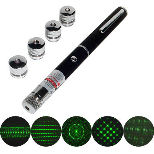 Лазерна указка з LED насадкою GREEN LASER 5IN1