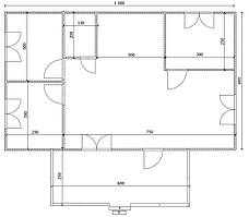 Дім 10 м х 6 м із терасою 6 м х 2,5м