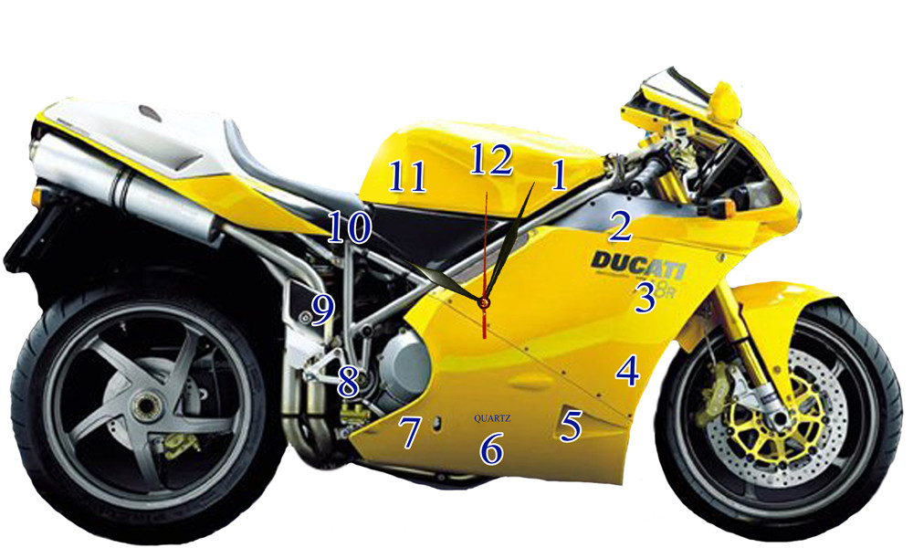 Дитячі настінні годинники МДФ мотоцикл "Ducati"