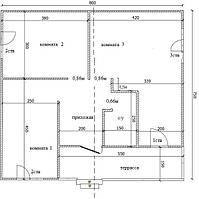 Будинок 8 м х 7,5 м із внутрішньою терасою