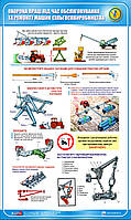 Стенд. Охорона праці під час обслуговування та ремонту машин сільгоспвиробництва. 0,6х1,0. Пластик
