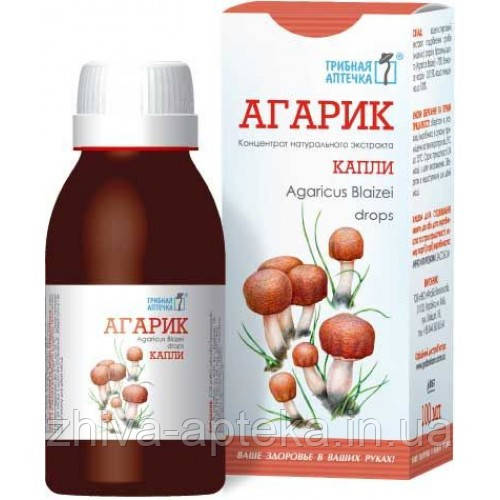 Краплі гриба Агарік 100 мл, фото 1