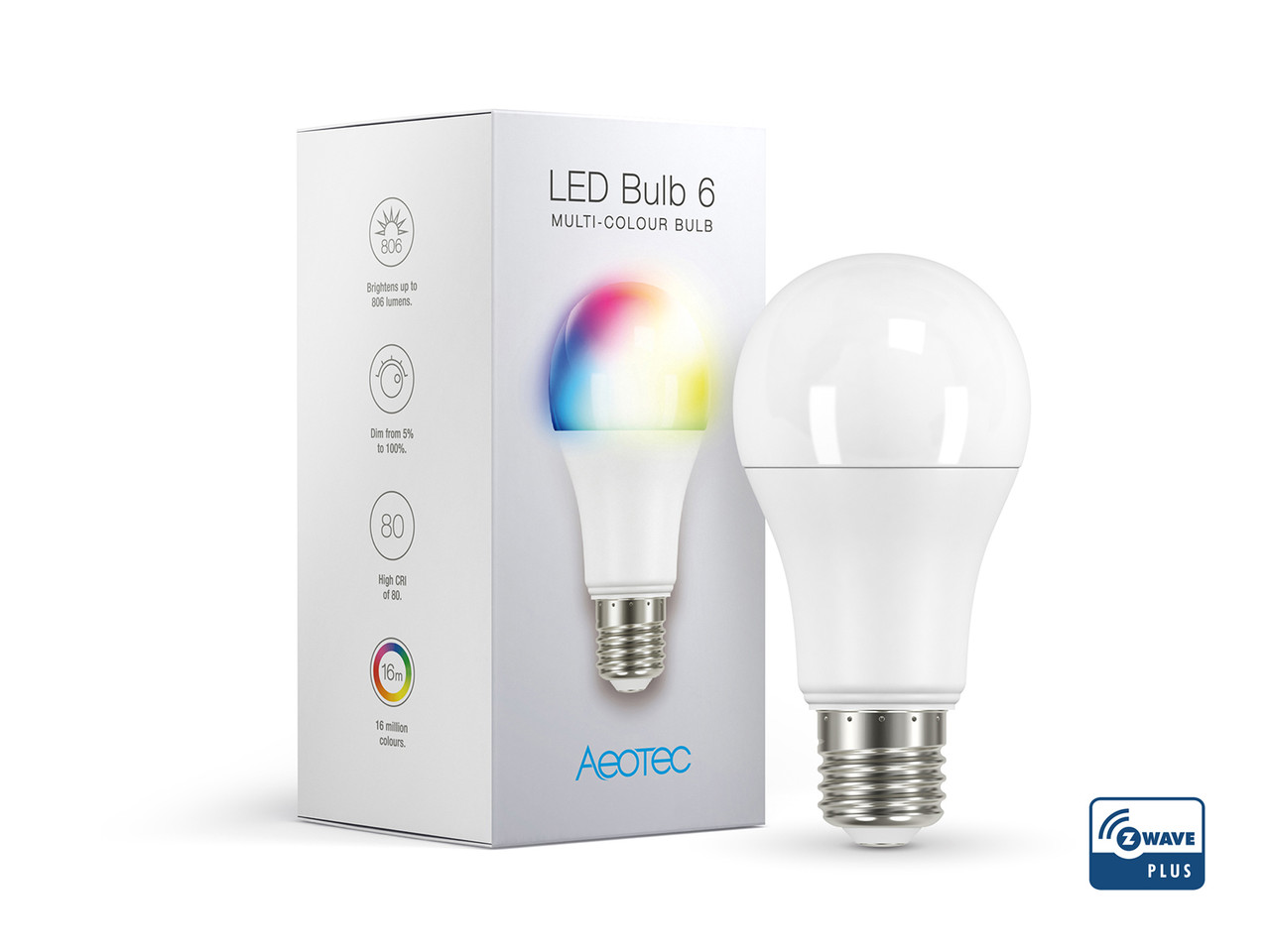 Світлодіодна лампа RGBW AEOTEC LED Bulb 6 Multi-Color (E27) — AEOEZWA002