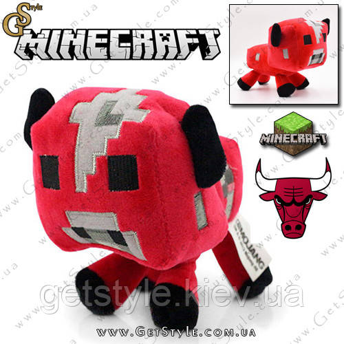 Іграшка грибна корова з Minecraft — "Mooshroom" — 15 х 14 см, фото 1
