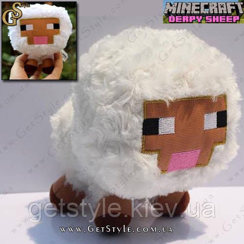 Плюшевая овечка из игры Майнкрафт - "Minecraft Sheep" - 16 х 12 см - фото 1 - id-p69660086