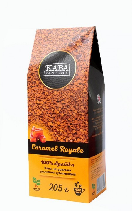 Кава розчинна сублімована "Кава Характерна Caramel Royale", 205 г