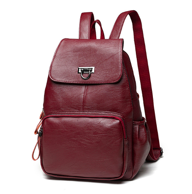 Рюкзак жіночий шкіряний Laura Бордовий