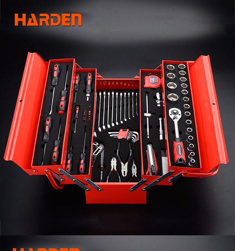 Професійний набір інструменту для дому в металевому кейсі, 77 пр. Harden Tools 510777