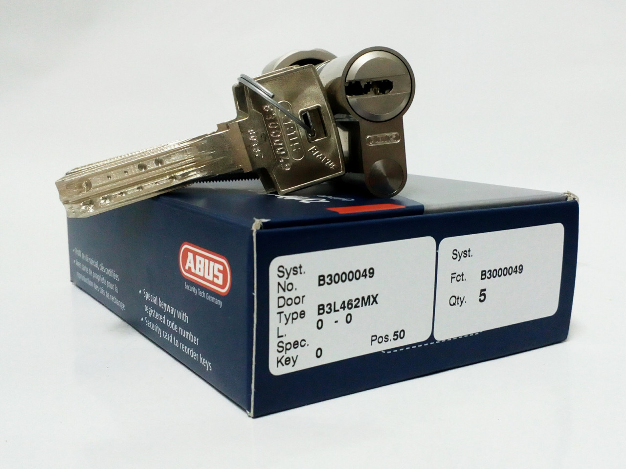 Циліндр Abus Bravus 3000MX 100мм (50x50) ключ-ключ МОДУЛЬНИЙ