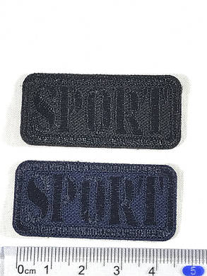 Нашивка Sport колір темно-синій 46x20 мм, фото 3